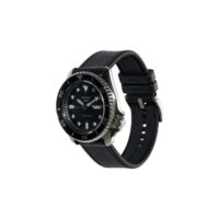 Pulseira de Couro Emborrachado - 24mm, Black Onix