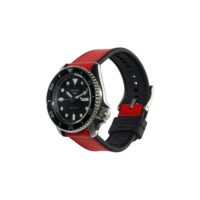 Pulseira de Couro Emborrachado - 24mm, Red Leather
