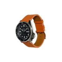Pulseira de Couro Scratched - 20mm, Orange Prisioner