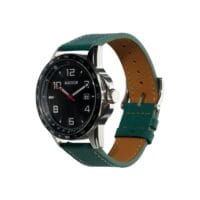 Pulseira de Couro Scratched - Costura Branca