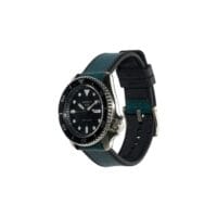 Pulseira de Couro Emborrachado - 20mm, Petrol Blue