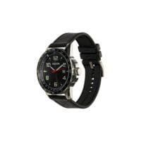Pulseira de Couro Emborrachado - 20mm, Black Onix