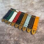 Pulseira de Couro Scratched - Costura Branca